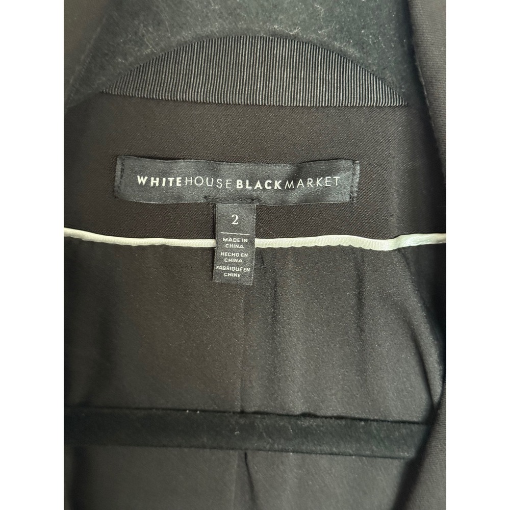 White House Black Market Black One Button Blazer Size 2 - Picture 2 of 9